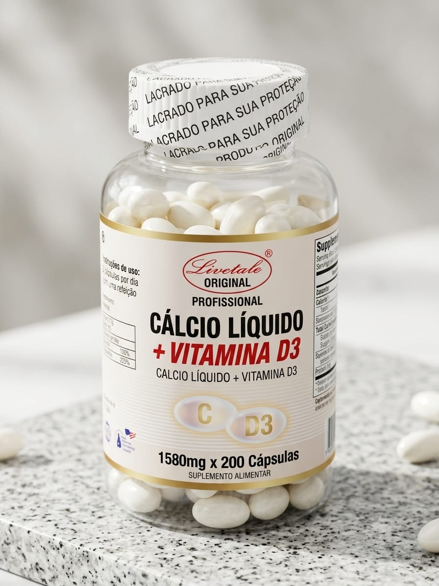 Cálcio Líquido + Vitamina D3 1580mg - Alimentos e Mercearia - Lupiey